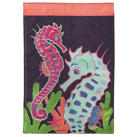 29 X 42 In Flag Double Applique Seahorse Polyester Large